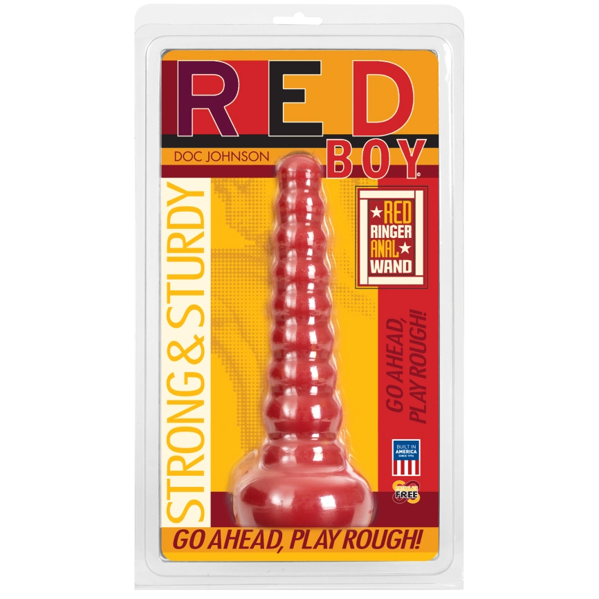Анальная пробка-втулка Doc Johnson Red Boy - Red Ringer Anal Wand, макс. диаметр 4,5см фото 2
