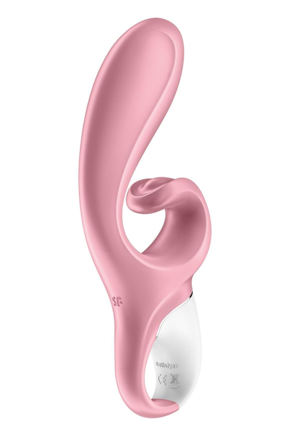 Смарт вібратор-кролик Satisfyer Hug Me Pink, 2 мотори, діаметр 4,2см, широка кліторальна частина фото 3