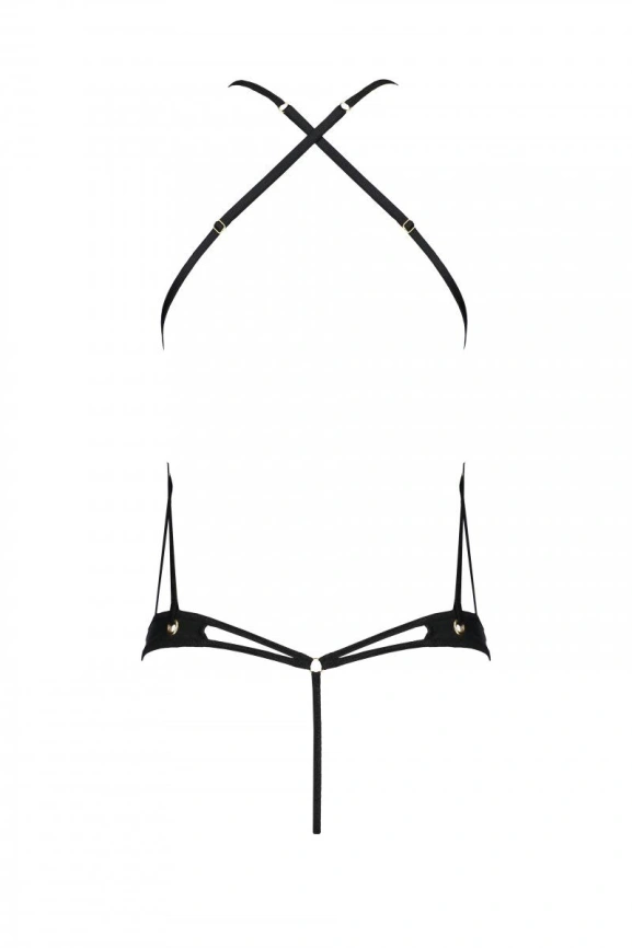 Распродажа!!! Боди из эко-кожи с ремешками и перфорацией Tamaris Body black L/XL — Passion фото 4