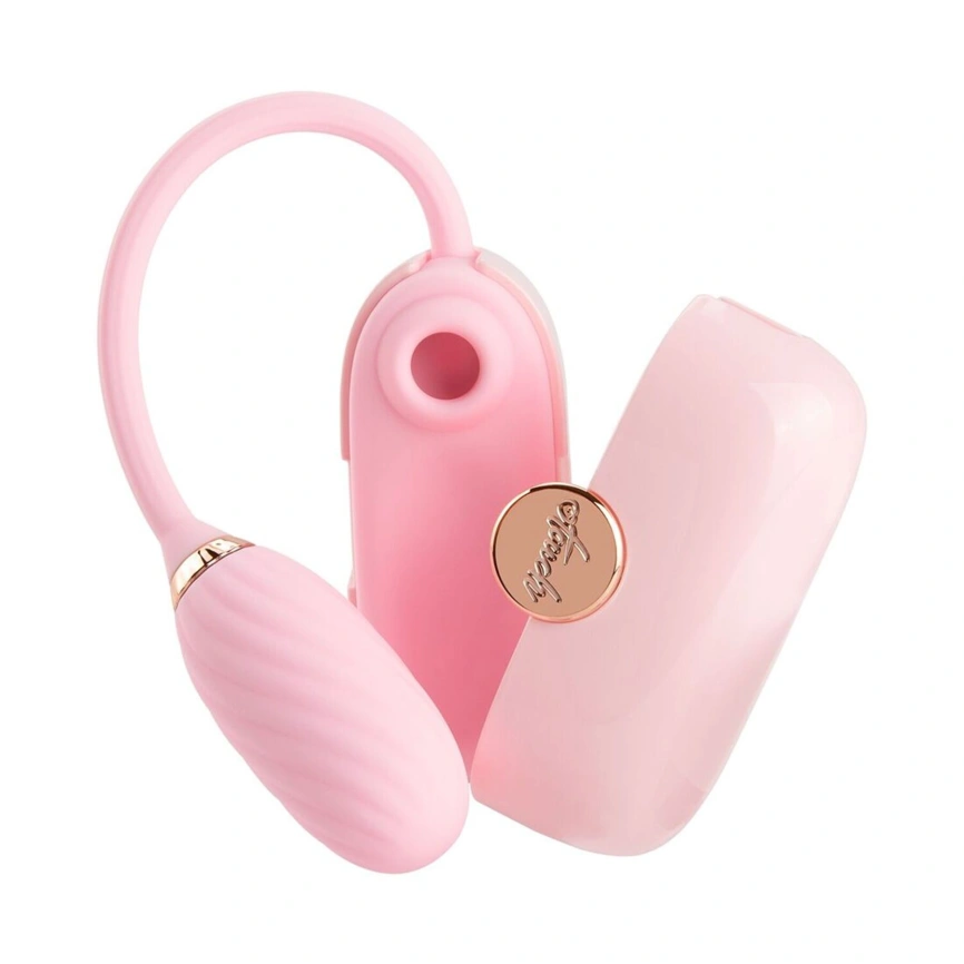 Вакуумный клиторальный стимулятор Otouch Louis Vibrate Pink с виброяйцом, в кейсе фото 19