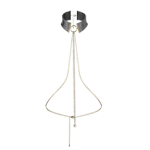 Намисто-комір Bijoux Indiscrets Desir Metallique Collar - Black фото 1
