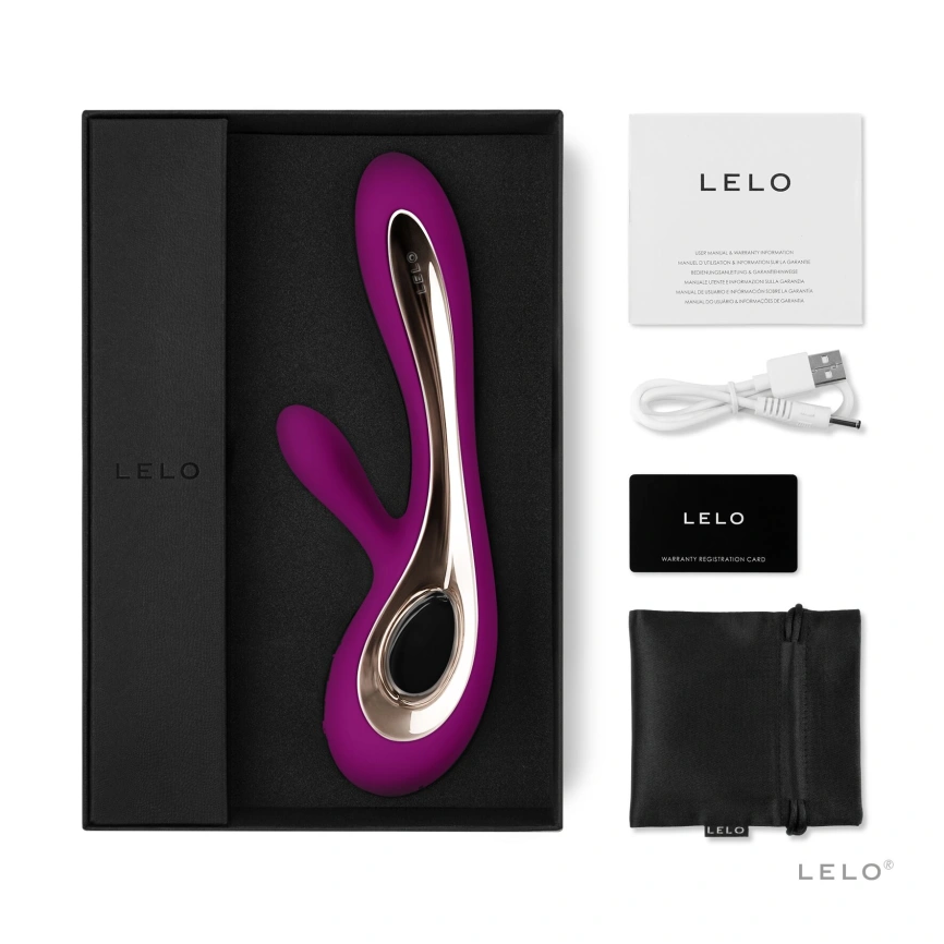 Вибратор-кролик LELO Soraya 2 Deep Rose, 12 режимов вибрации, до 4 часов работы фото 2