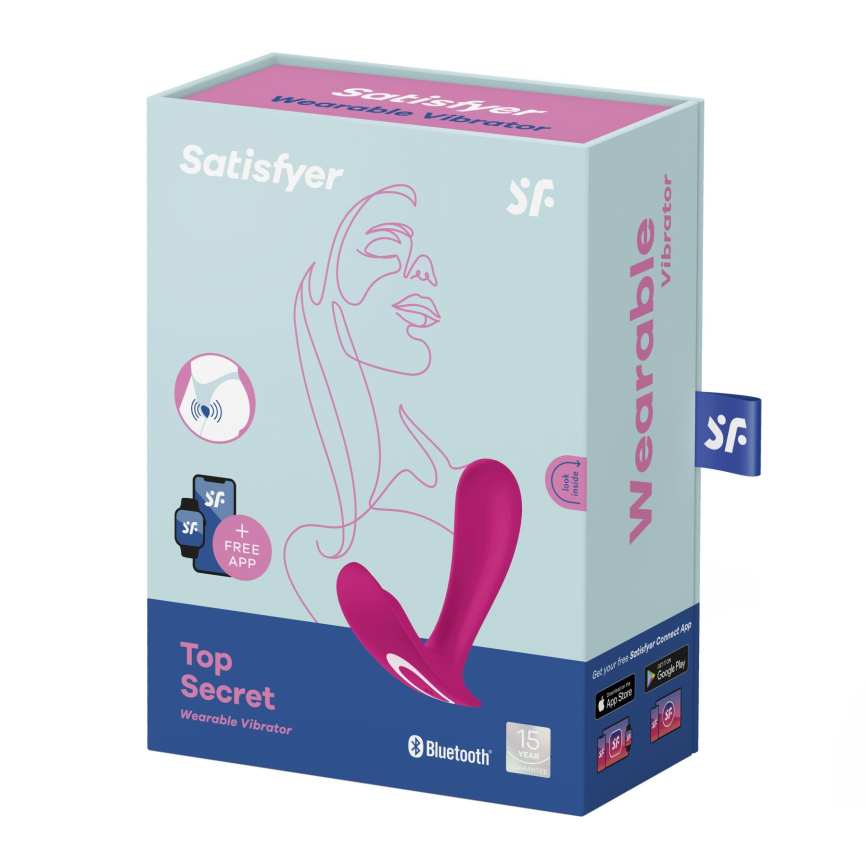 Смарт-вібратор у трусики Satisfyer Top Secret Pink вагінально-кліторальний, 2 мотори фото 7