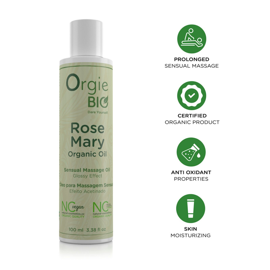 Роспродаж!!! Масажна олія Orgie – Bio Rosemary Organic Oil 100 мл (термін 26.07.2026) фото 3