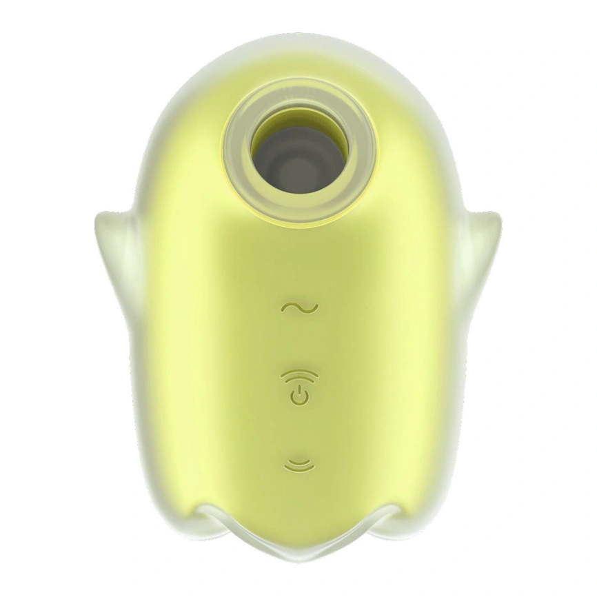 Вакуумный клиторальный стимулятор с вибрацией Satisfyer Glowing Ghost Yellow, светится в темноте фото 2