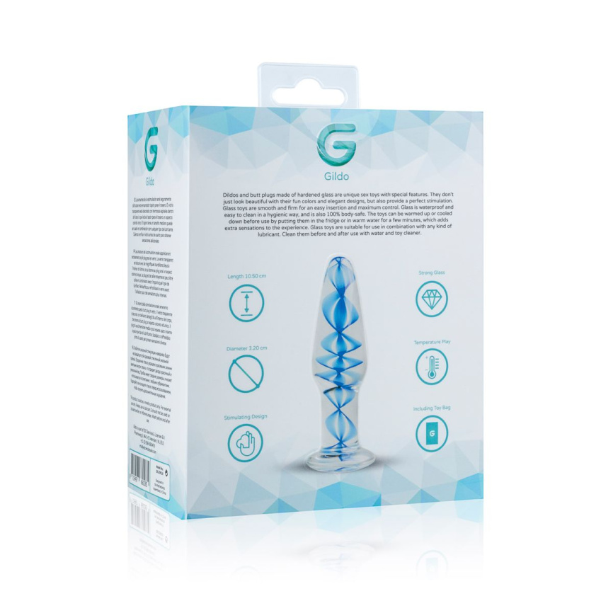 Скляна анальна пробка з внутрішньою спіраллю Gildo Glass Buttplug No. 23 фото 5