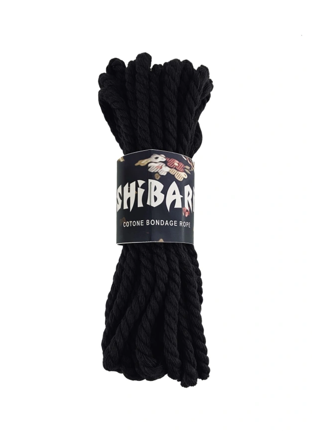 Хлопковая веревка для Шибари Feral Feelings Shibari Rope, 8 м черная фото 1