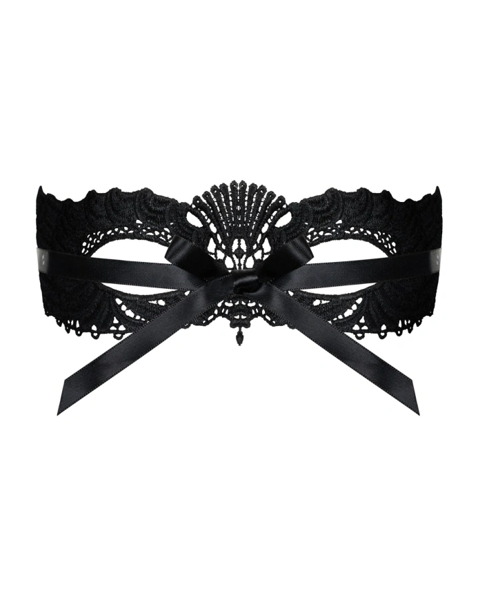 Кружевная маска Obsessive A700 mask, единый размер, черная фото 3