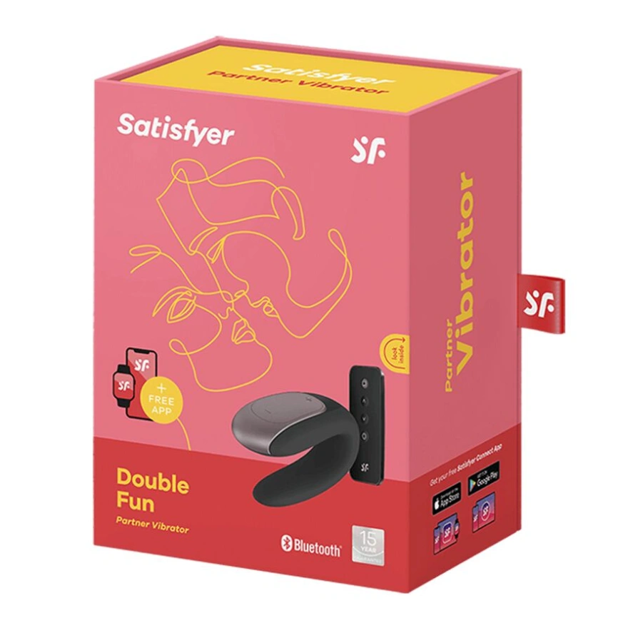 Смарт-вибратор для пар Satisfyer Double Fun (Black) с пультом ДУ фото 5