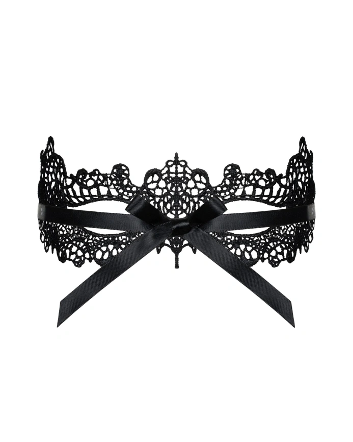 Кружевная маска Obsessive A701 mask, единый размер, черная фото 3