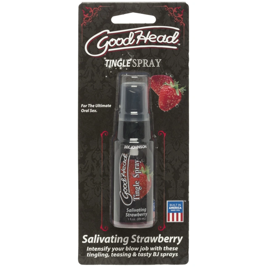 Спрей для минета Doc Johnson GoodHead Tingle Spray – Strawberry (29 мл) со стимулирующим эффектом фото 2