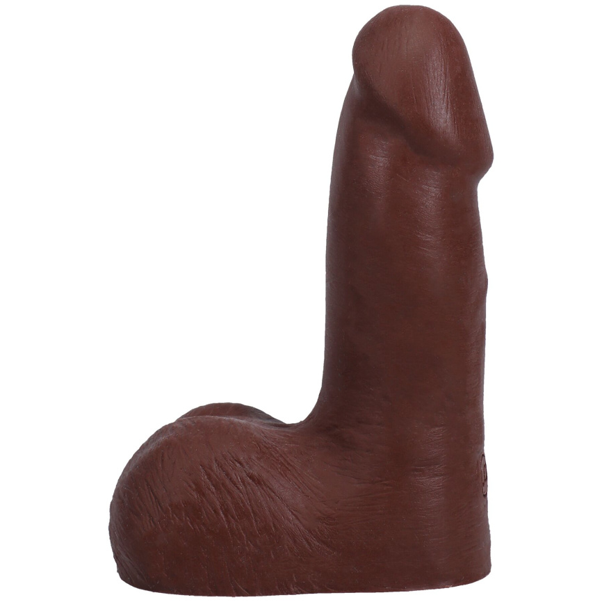 Фалоімітатор Doc Johnson The Realistic Cock ULTRASKYN - 5 Inch with Balls Chocolate фото 2