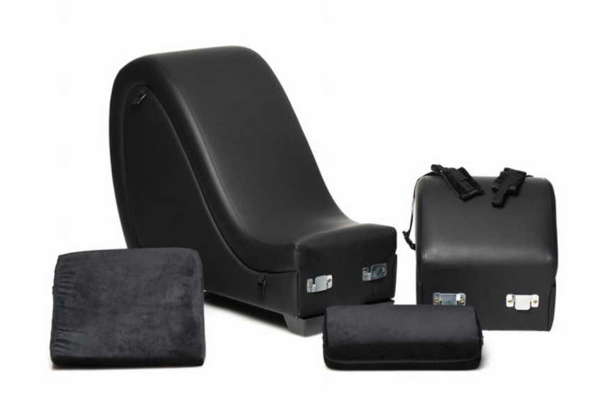 Секс-крісло з подушками Master Series Kinky Sex Lounge with Cushions - Black фото 7