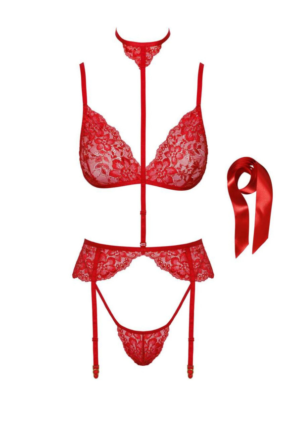 Комплект Kissable Bondage Kiss Set Red L/XL фото 8