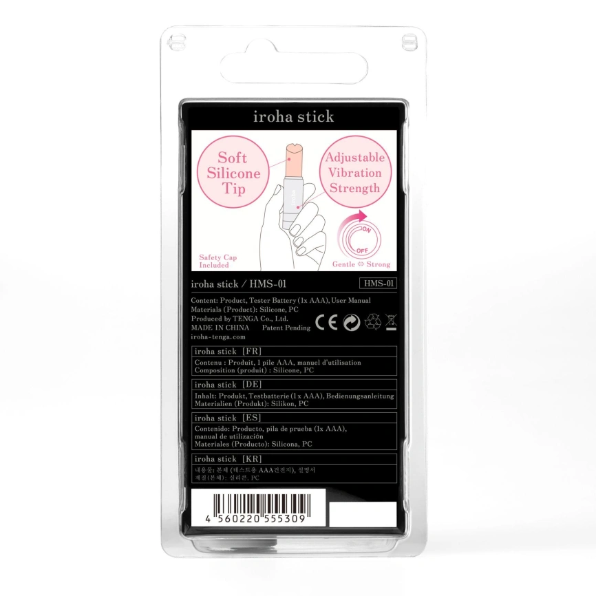 Вибратор-помада IROHA STICK Grey, плавное увеличение мощности фото 4