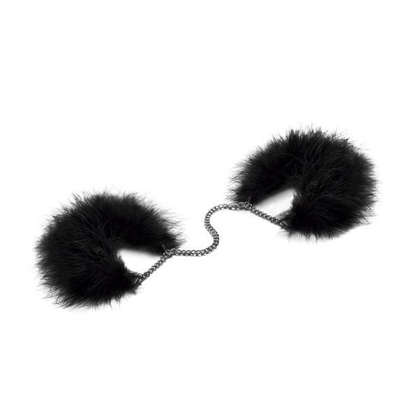 Пушистые наручники Bijoux Indiscrets Za za zu - feahter handcuffs, перьевые, подарочная упаковка фото 1