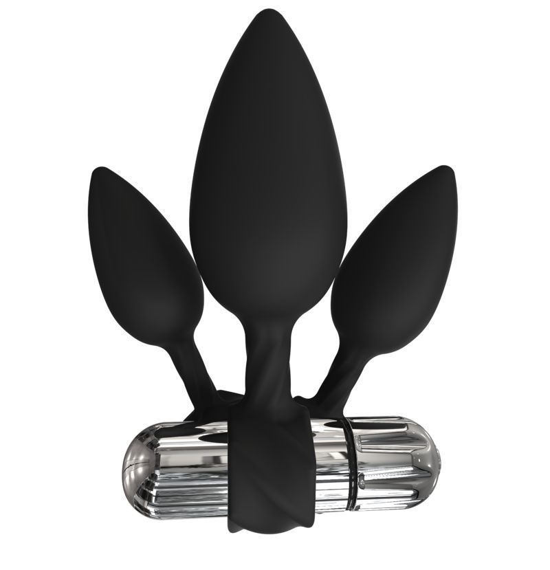 Набір анальних вібропробок Bathmate Anal Training Plugs VIBE, діаметр 2,5 см - 3,1см - 3,8см фото 2