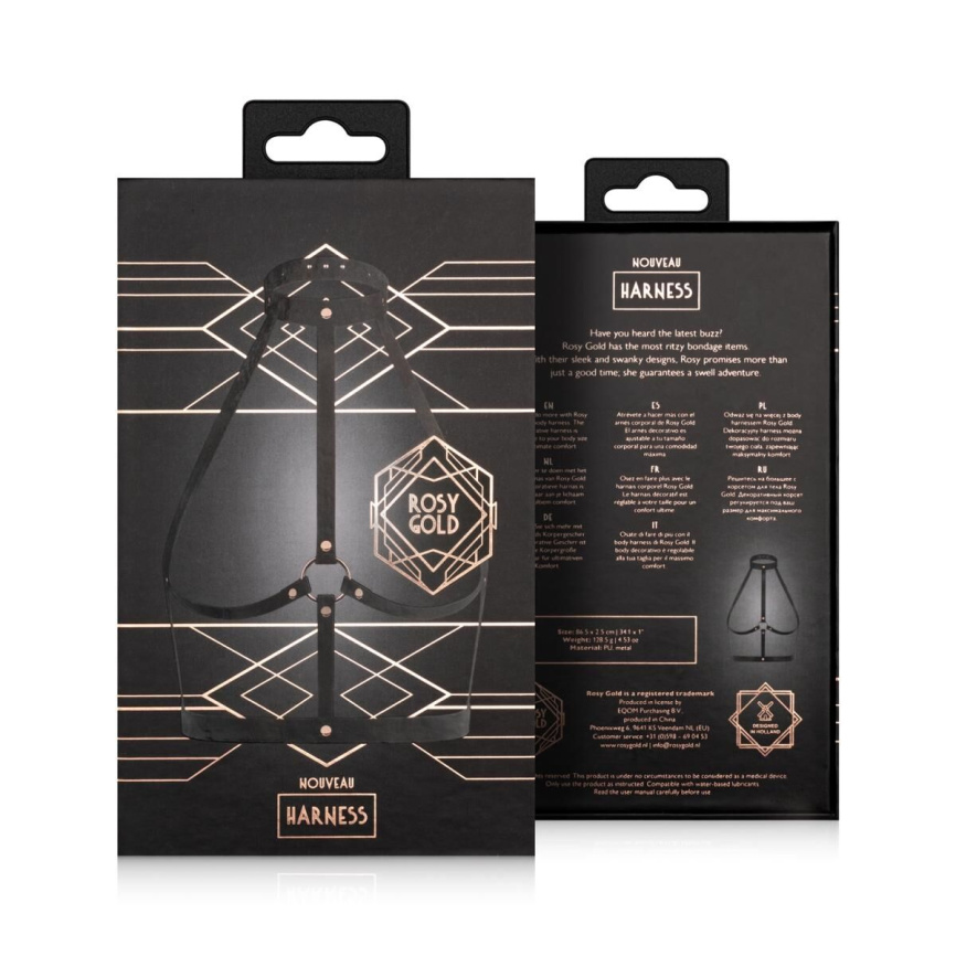 Портупея Rosy Gold - Body Harness - Black фото 7