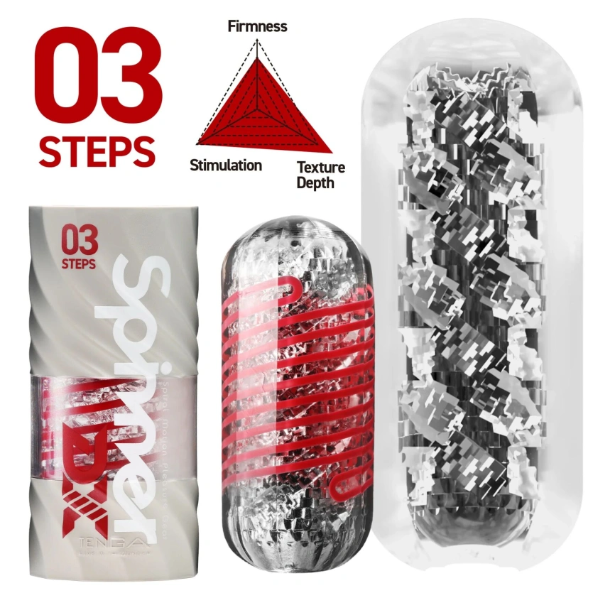 Мастурбатор Tenga Spinner DX 03 Steps, с упругой стимулирующей спиралью внутри, мощное воздействие фото 2