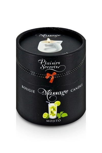 Массажная свеча Plaisirs Secrets Mojito (80 мл) подарочная упаковка, керамический сосуд фото 3