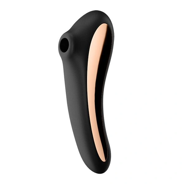 Вакуумный стимулятор с вибрацией Satisfyer Dual Kiss Black фото 1