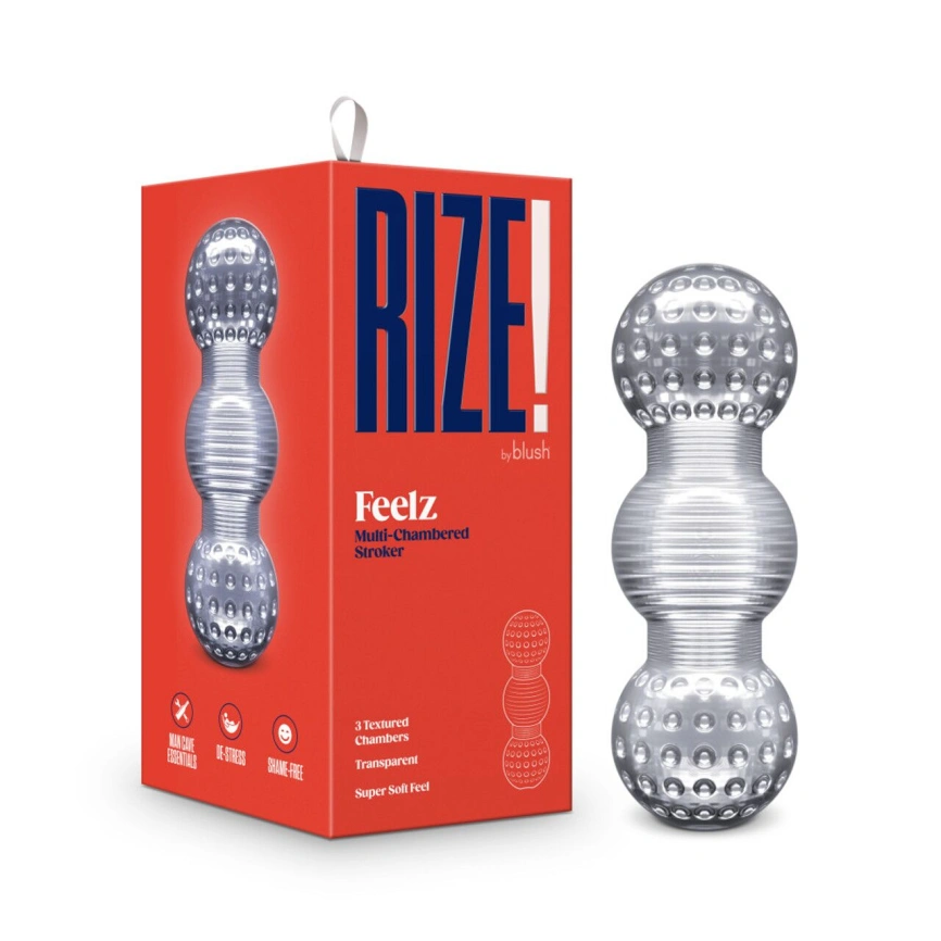 Мастурбатор Blush Rize – Feelz Masturbator – Clear, мультитекстура, эффект вакуума фото 1