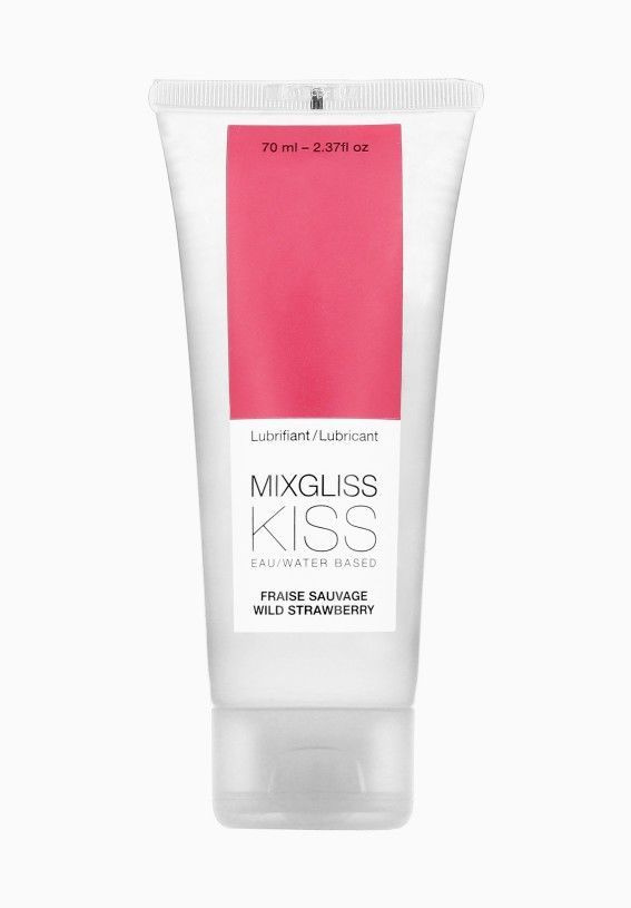 Лубрикант на водній основі MixGliss KISS Wild Strawberry (70 мл) Дика Полуничка фото 1