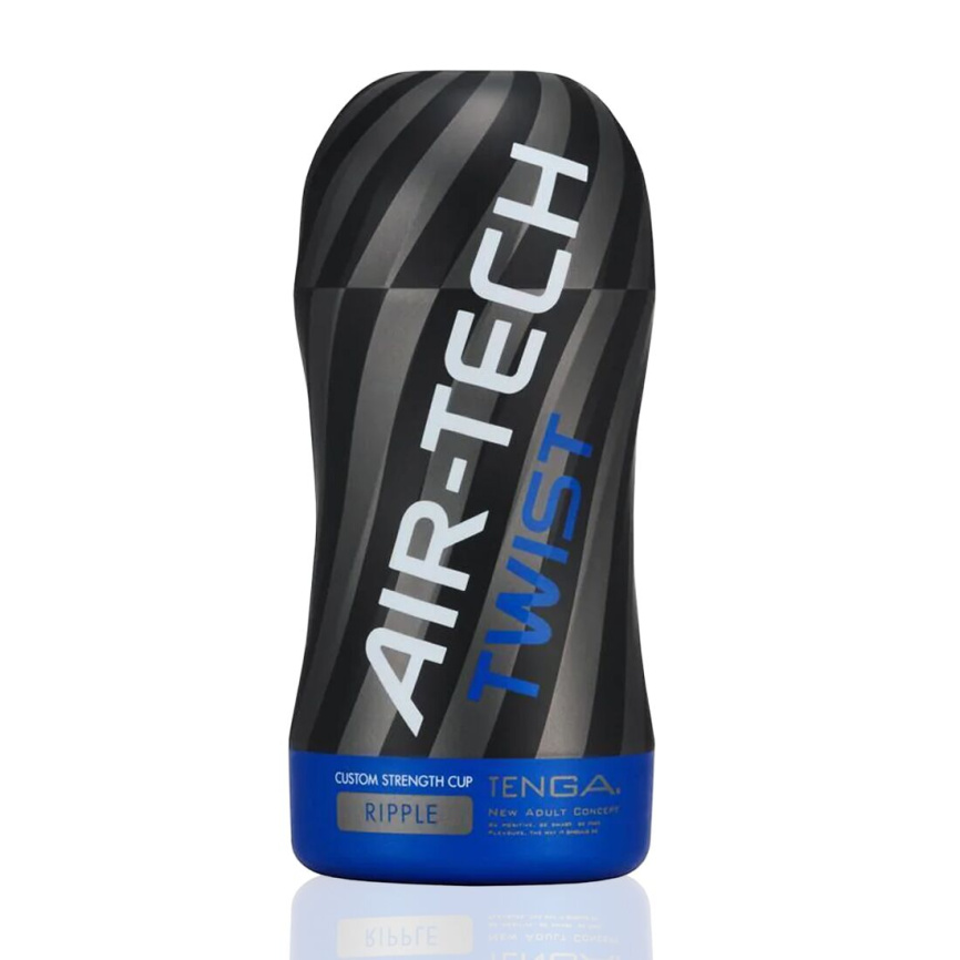 Мастурбатор Tenga Air-Tech Twist Ripple Blue зі змінною тугістю обхвату, ефект глибокого мінету фото 1