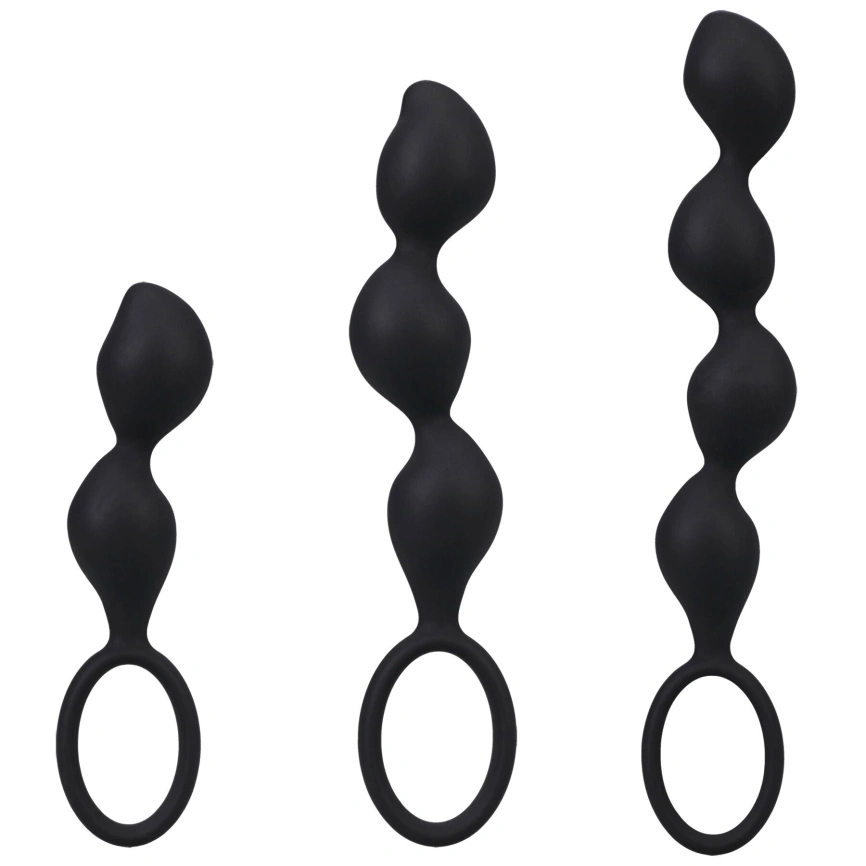 Набор анальных игрушек Doc Johnson Mood Naughty Contour Beads Trainer Set фото 1