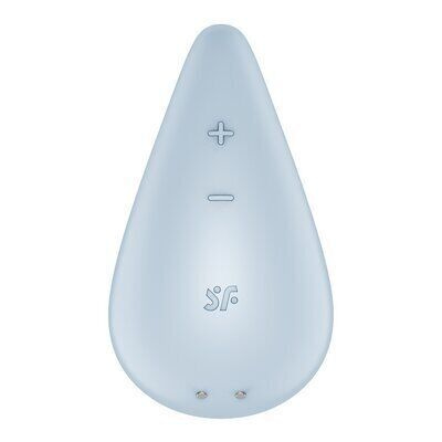 Вібратор для зовнішньої стимуляції Satisfyer Dew Drop Blue, 2 мотори, 12 режимів, м’який корпус фото 2