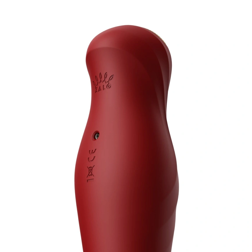 Смартвибратор-пульсатор Zalo — King Wine Red, кристалл Swarovski фото 6