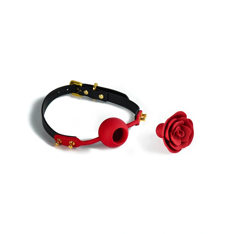 Роскошный кляп в виде розы Zalo - Rose Ball Gag, двойное использование фото 3