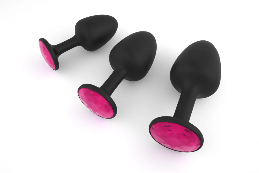 Анальная пробка Dorcel Geisha Plug Ruby M с шариком внутри, создает вибрации, макс. диаметр 3,2см фото 1