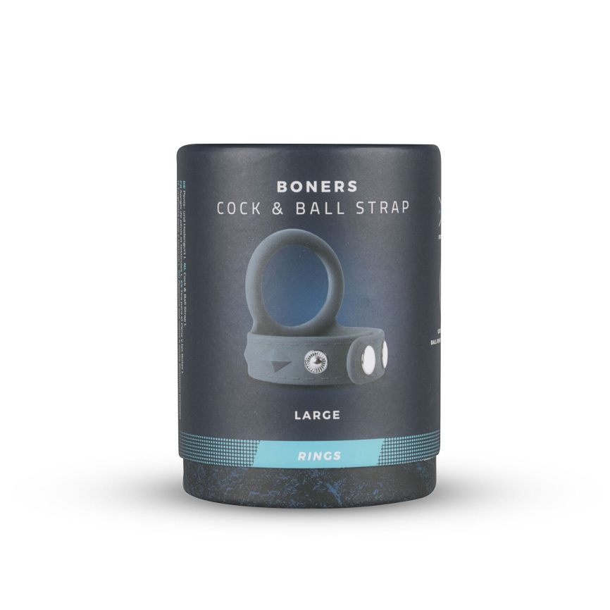 Подвійне ерекційне кільце Boners Cock & Ball Strap L, регулювання діаметра, 3,5–6 см фото 2