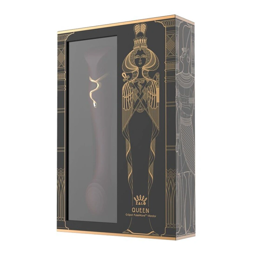 Смартвибратор 3в1 Zalo — Queen Set Wine Red, пульсирующая жемчужина и вакуум, кристалл Swarovski фото 23