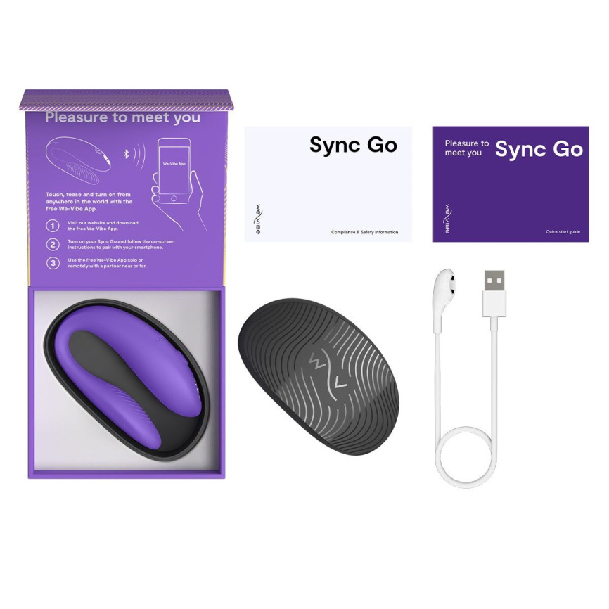 Смарт-вібратор для пар We-Vibe Sync GO Light Purple, тревел-кейс фото 7