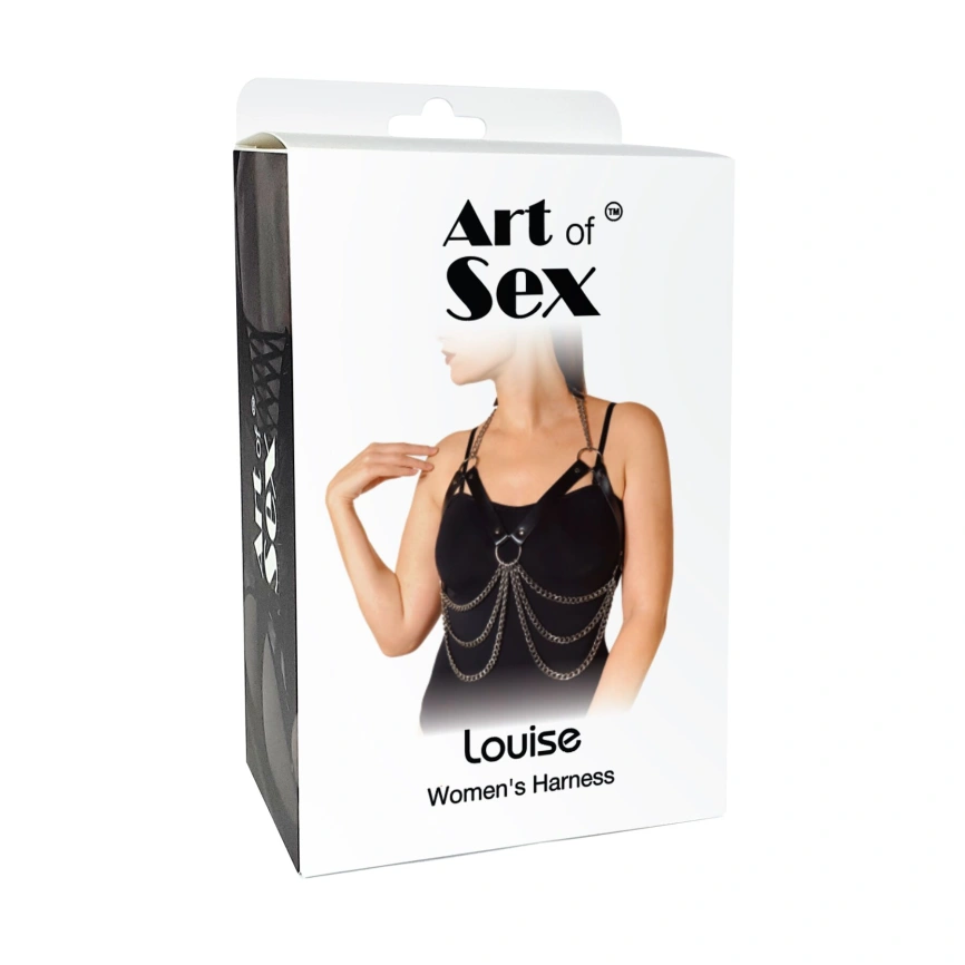 Женская портупея Art of Sex - Louise черная XS-2XL, экокожа фото 4
