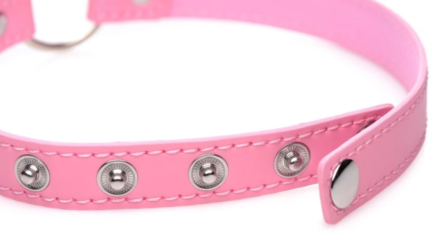 Чокер Master Series Kinky Kitty Ring Slim Choker - Pink фото 2