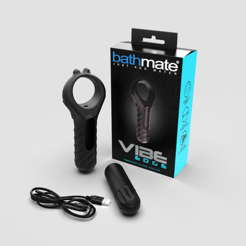 Ерекційне кільце з віброкулею Bathmate Vibe Edge перезаряджається, 10 режимів фото 2