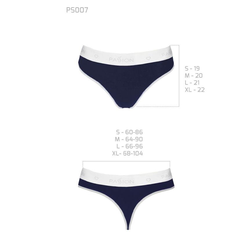 Спортивні трусики-стрінги Passion PS007 PANTIES M, navy blue фото 6