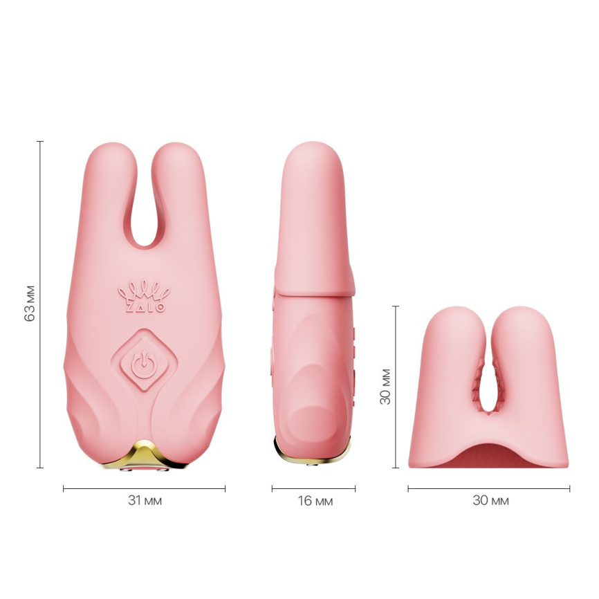 Смарт-вібратор для грудей Zalo - Nave Coral Pink, пульт ДК, робота через додаток фото 3