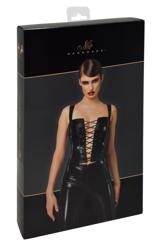 Корсет Noir Handmade F379 Dominae Frontbind PVC Corset Top S фото 8