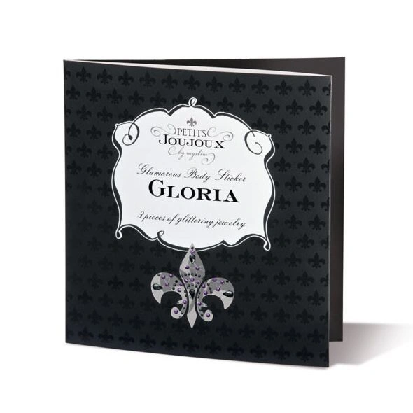 Пэстис из кристаллов Petits Joujoux Gloria set of 3 - Black, украшение на грудь и вульву фото 2