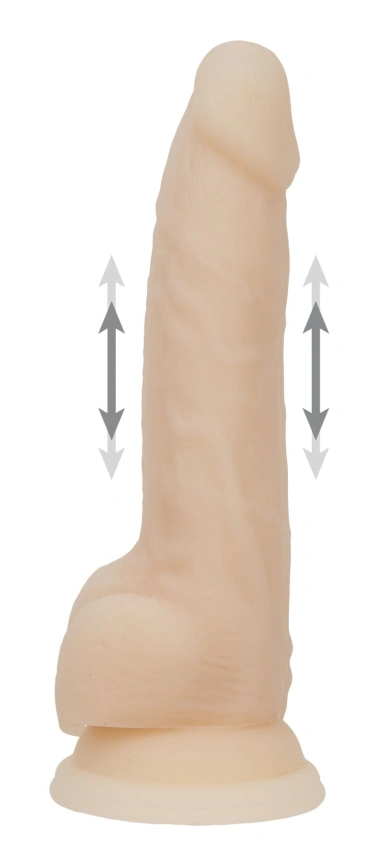 Фаллоимитатор с пульсацией Naked ADDICTION Dominic 9″ Vanilla, пульт ДУ, диаметр 4,2 см фото 2