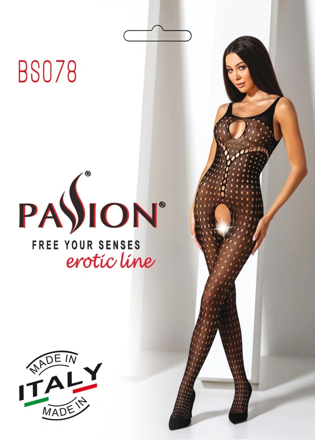 Бодистокинг с доступом к интимным местам Passion BS078 black фото 8