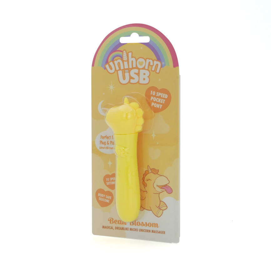 Вібратор-єдиноріжка Unihorn USB Bullet – Bean Blossom, віброкуля, USB-зарядка, 10 режимів фото 3