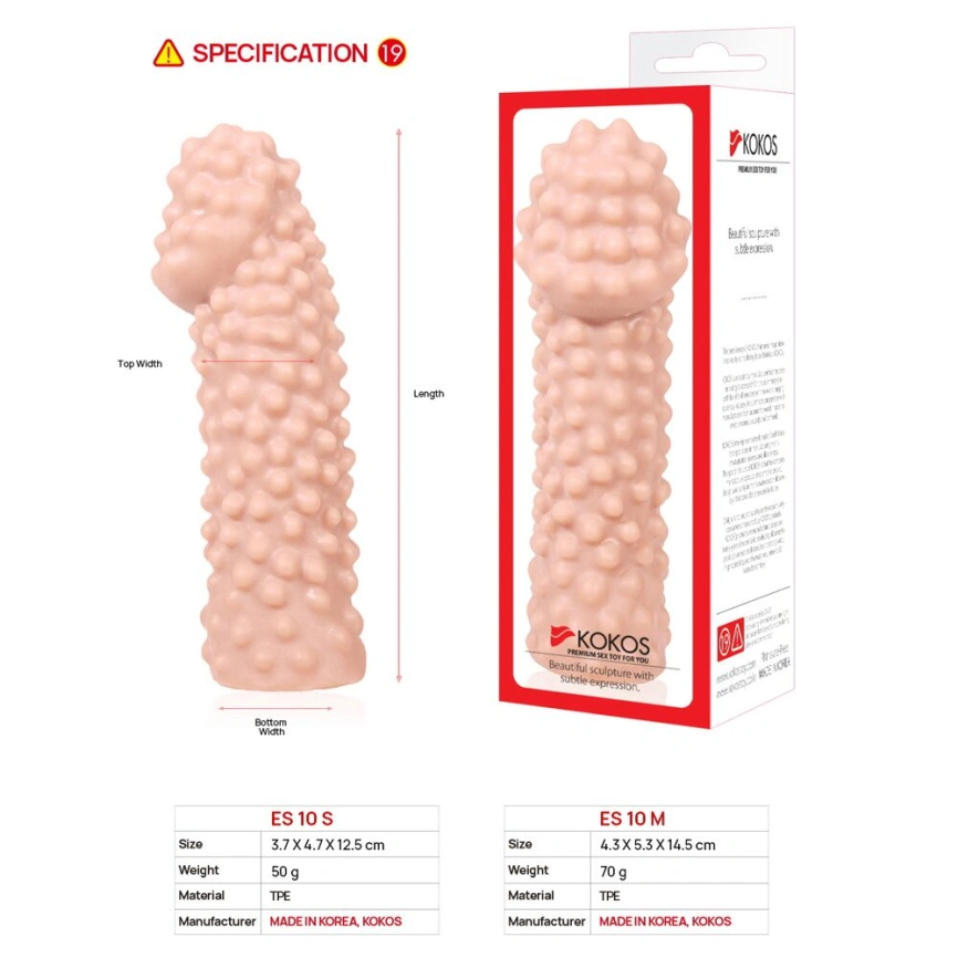 Насадка на член Kokos Extreme Sleeve ES.10 размер M фото 5