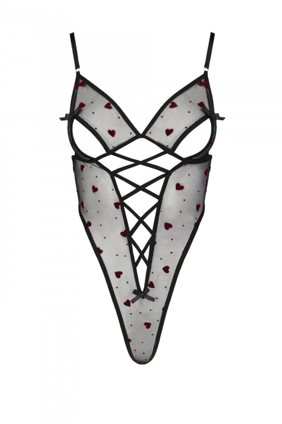 Эротическое боди с рисунком Passion LOVELIA BODY XXL/XXXL, black фото 5