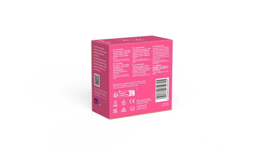 Смарт-вибратор для пар We-Vibe Sync Lite Pink, 10 виброрежимов, можно совмещать с проникающим сексом фото 10