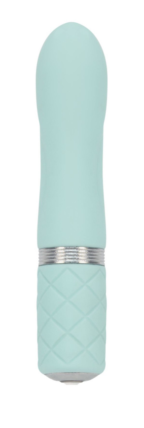 Розкішний вібратор PILLOW TALK - Flirty Teal з кристалом Swarovski, гнучка головка фото 1